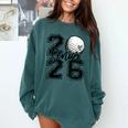 Senior 2026 Golf Player Heart Graduation Girls Teens Comfort Colors Sweatshirt Blue Spruce