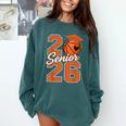 Senior Basketball Class Of 2026 Crew Basketball Graduation Comfort Colors Sweatshirt Blue Spruce