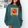 Senior Basketball Mom 2026 Basketball Graduation Comfort Colors Sweatshirt Blue Spruce