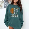 Senior Class Of 2023 Graduation Basketball Team Graduate Comfort Colors Sweatshirt Blue Spruce