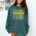 Senior Class Of 2023 Sunflower Graduation Seniors 23 Comfort Colors Sweatshirt Blue Spruce