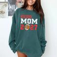 Senior Football Mom 2027 Team Class Of 2027 Graduation Mom Comfort Colors Sweatshirt Blue Spruce