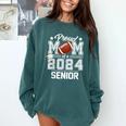 Senior Mom Class Of 2024 Football Proud Mom Graduation Comfort Colors Sweatshirt Blue Spruce