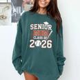 Senior Mom Class Of 2026 Graduate Baseball 2026 Graduation Comfort Colors Sweatshirt Blue Spruce