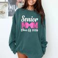 Senior Mom Class Of 2026 Pink Coquette Bow Graduation Comfort Colors Sweatshirt Blue Spruce