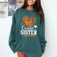 Senior Sister Class Of 2026 Basketball Graduation Heart Comfort Colors Sweatshirt Blue Spruce