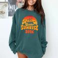 Senior Sunrise Class Of 2026 Graduation Proud Graduate Retro Comfort Colors Sweatshirt Blue Spruce