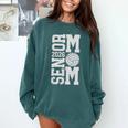 Senior Volleyball Mom 2026 Class Graduation Volleyball Premium Tri-Blend Comfort Colors Sweatshirt Blue Spruce