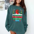 Snow Christmas Introvert Team Introverted Introvert Xmas Comfort Colors Sweatshirt Blue Spruce