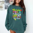 So Long Pre-K Kindergarten Here I Come Graduation Kids Comfort Colors Sweatshirt Blue Spruce