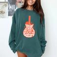 Social Introverts Hang Out With Guitars Musician Guitarist Comfort Colors Sweatshirt Blue Spruce