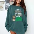 Social Work Student Masters Degree Graduation Comfort Colors Sweatshirt Blue Spruce