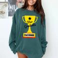 Star Graduate Second Grade Graduation Trophy Cup Comfort Colors Sweatshirt Blue Spruce