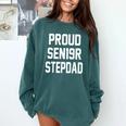 Stepfather SEN19R Graduation Party Stepdad Senior 2019 Shirt Comfort Colors Sweatshirt Blue Spruce