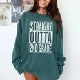 Straight Outta 2nd Grade Great Graduation Shirt Comfort Colors Sweatshirt Blue Spruce