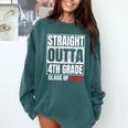 Straight Outta 4th Grade Graduation Class 2028 Fourth Grade Comfort Colors Sweatshirt Blue Spruce