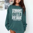 Straight Outta 8th Grade Graduation 2025 Eighth Grade Comfort Colors Sweatshirt Blue Spruce