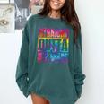 Straight Outta 8th Grade Great Graduation Eighth Grade Comfort Colors Sweatshirt Blue Spruce