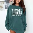 Straight Outta High School Graduation Kid Comfort Colors Sweatshirt Blue Spruce