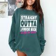 Straight Outta Junior High School Graduation Comfort Colors Sweatshirt Blue Spruce