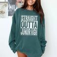 Straight Outta Junior High Shirt Graduation Comfort Colors Sweatshirt Blue Spruce