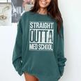 Straight Outta Med School Shirt Graduation Idea Comfort Colors Sweatshirt Blue Spruce