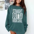 Straight Outta Nursing School Great Graduation Shirt Comfort Colors Sweatshirt Blue Spruce