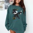 Student Graduation 2022 Panda Football Boys Girls Teenager Comfort Colors Sweatshirt Blue Spruce