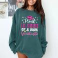 Super Proud Little Cousin Of 2025 Graduate Graduation Family Premium Tri-Blend Comfort Colors Sweatshirt Blue Spruce