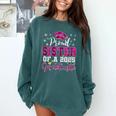 Super Proud Sister Of 2025 Graduate Senior Graduation Family Premium Tri-Blend Comfort Colors Sweatshirt Blue Spruce