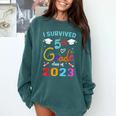 I Survived 5th Grade Graduation Class 2023 Elementary Comfort Colors Sweatshirt Blue Spruce