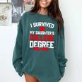 I Survived My Daughter's College Degree College Graduation Comfort Colors Sweatshirt Blue Spruce