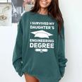 I Survived My Daughter's Engineering Degree Graduation Comfort Colors Sweatshirt Blue Spruce