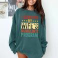 i Survived My Wife Bachelor's Degree Wife Graduation Comfort Colors Sweatshirt Blue Spruce
