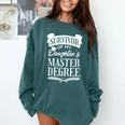 Survivor Of My Daughter's Master Degree Masters Graduation Comfort Colors Sweatshirt Blue Spruce