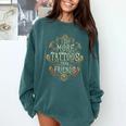 I Have More Tattoos Than Friends Introvert Comfort Colors Sweatshirt Blue Spruce