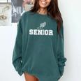 Track & Field Senior 2025 Graduation Year Comfort Colors Sweatshirt Blue Spruce