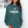 Track & Field Senior Dad 2025 Graduation Year Comfort Colors Sweatshirt Blue Spruce