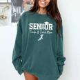 Track & Field Senior Mom Class Of 2026 Graduation 26 Comfort Colors Sweatshirt Blue Spruce