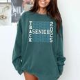 Track Senior Night Track Senior 2025 Graduation 50 Comfort Colors Sweatshirt Blue Spruce