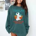 Trust Me I'Ve Got A Human Services Degree College Graduation Comfort Colors Sweatshirt Blue Spruce