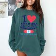 Vet Tech I Love Veterinary Technician Graduation Comfort Colors Sweatshirt Blue Spruce