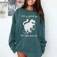 Vibes Are Off Cat Skateboard Introvert Sarcastic Humor Comfort Colors Sweatshirt Blue Spruce