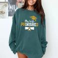 My Wife Phinished PhD Graduation Family Matching Comfort Colors Sweatshirt Blue Spruce