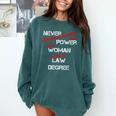 Woman Law Degree Graduation Diploma Party Comfort Colors Sweatshirt Blue Spruce