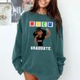 Women HBCU Grad 2025 College Graduation Apparel Comfort Colors Sweatshirt Blue Spruce