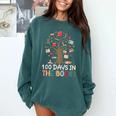 100 Days In The Books Reading Teacher Cute Book Lover Comfort Colors Sweatshirt Chalky Mint