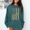1964 Year Nostalgia Desert Camo Distressed American Flag Comfort Colors Sweatshirt Chalky Mint