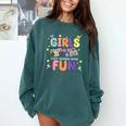 80's Girls Just Wanna Have Fun Nostalgia 1980s Comfort Colors Sweatshirt Chalky Mint