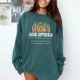 Abibliophobia Definition Book Reader Book Nerd Book Reading Comfort Colors Sweatshirt Chalky Mint
